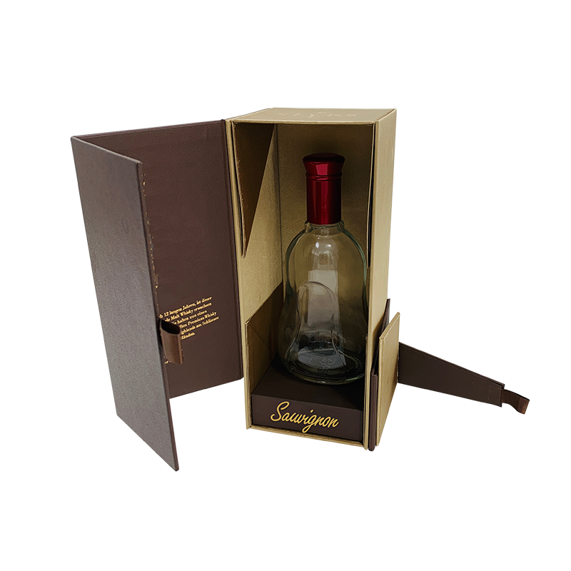 Brown Collapsible Magnetic Closure Gift Box for Whisky